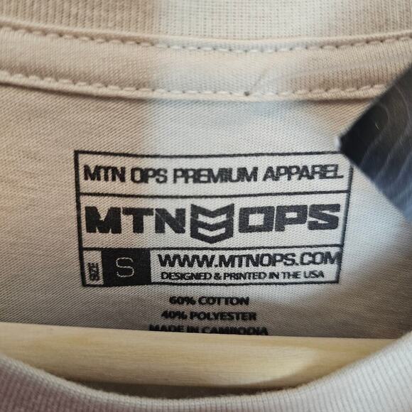 Mtn Ops Mountain NWT Eminent Sand Cream Outdoor Black Shirt Men's Size Small - Picture 6 of 7
